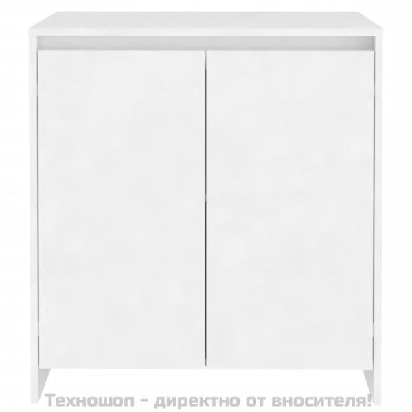 Сайдборд, бял, 70x41x75 см, инженерно дърво