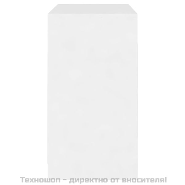 Сайдборд, бял, 70x41x75 см, инженерно дърво