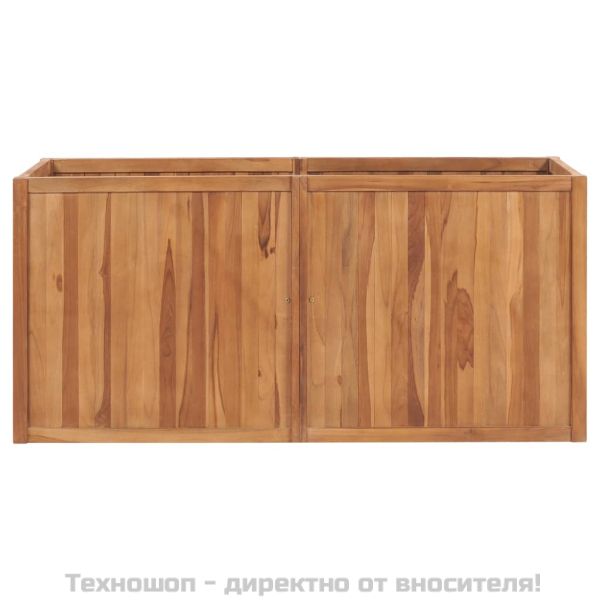 Градинска повдигната леха, 150x50x70 см, тиково дърво масив