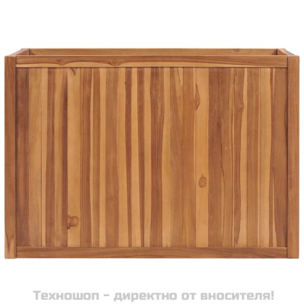 Повдигната леха, 100x50x70 см, тиково дърво масив