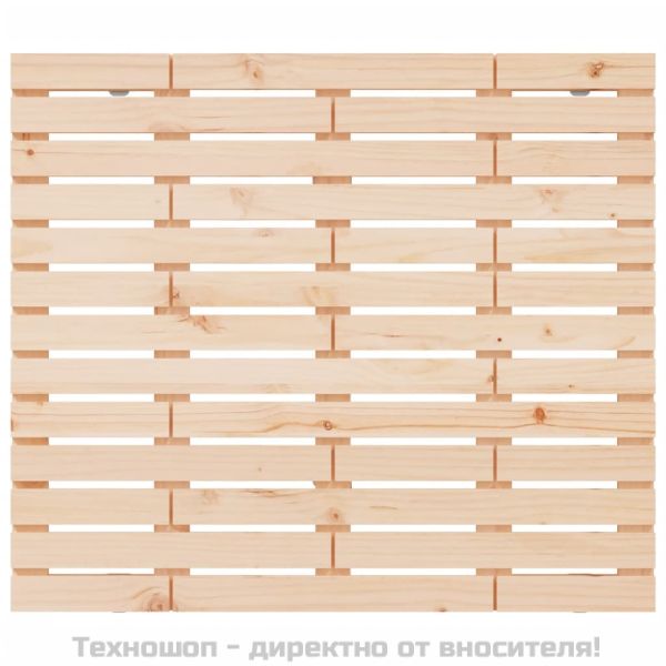 Стенна табла за спалня, 141x3x91,5 см, борово дърво масив