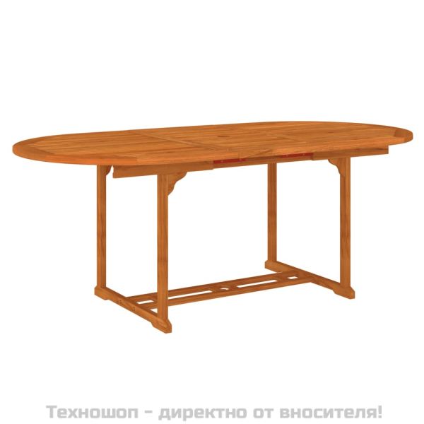 Градински трапезен комплект, 5 части, евкалиптово дърво масив