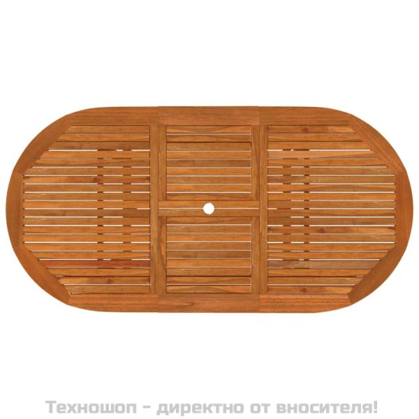 Градински трапезен комплект, 5 части, евкалиптово дърво масив