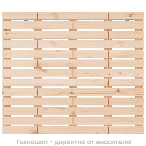 Стенна табла за спалня, 146x3x91,5 см, борово дърво масив