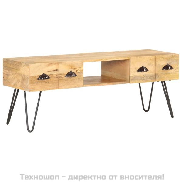 ТВ шкаф, 120x35x45 см, мангово дърво масив