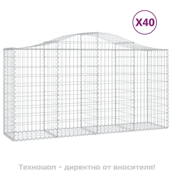 Габионни кошници арка 40 бр 200x50x100/120см поцинковано желязо