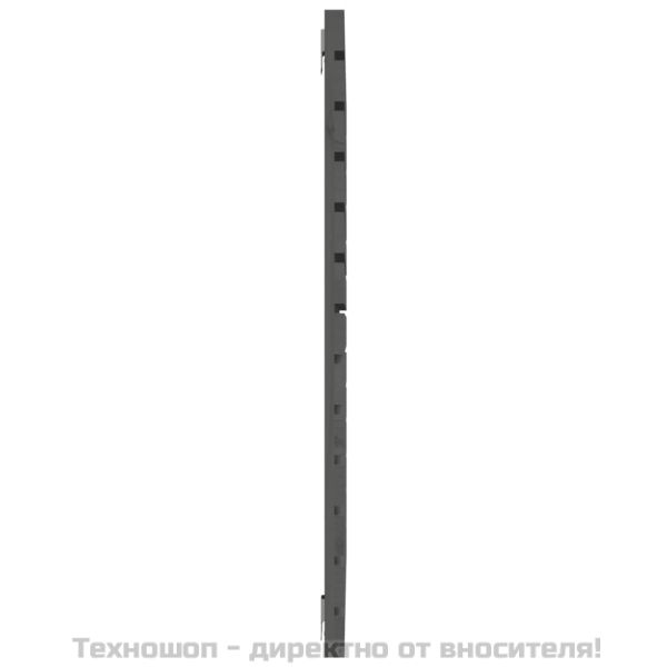 Стенна табла за спалня, сива, 96x3x91,5 см, борово дърво масив