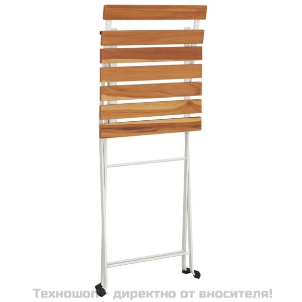 Сгъваем бистро комплект от 7 части, акация масив и стомана