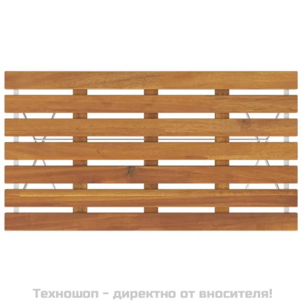 Сгъваем бистро комплект от 7 части, акация масив и стомана