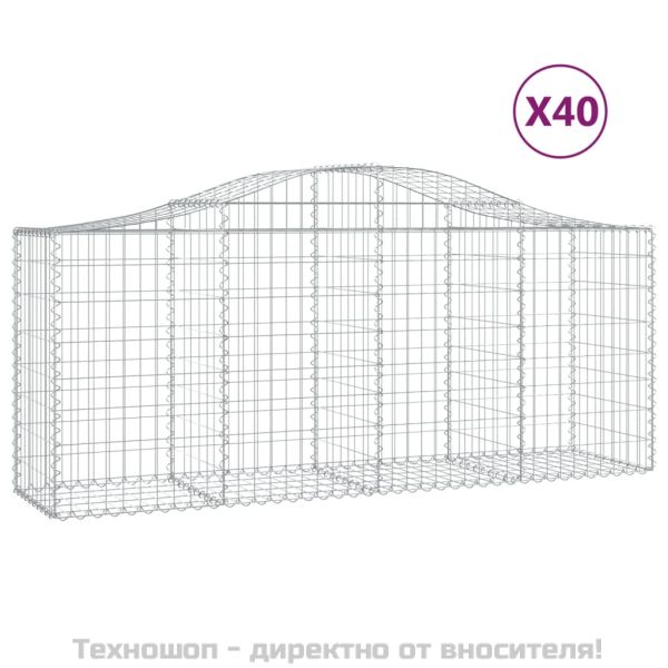 Габионни кошници арка 40 бр 200x50x80/100 см поцинковано желязо
