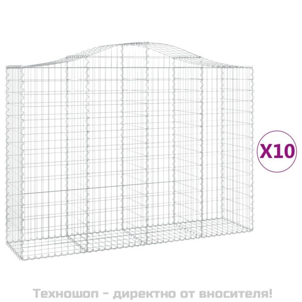 Габионни кошници арка 10 бр 200x50x140/160см поцинковано желязо