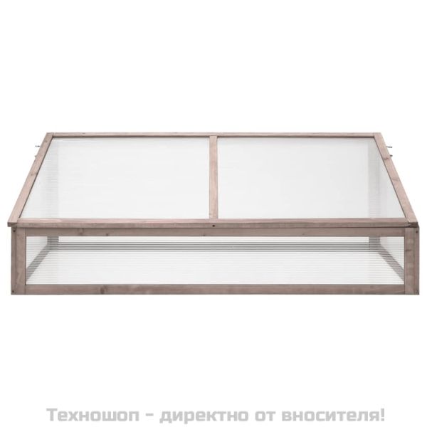 Оранжерия сива 110x58,5x39 см чамово дърво