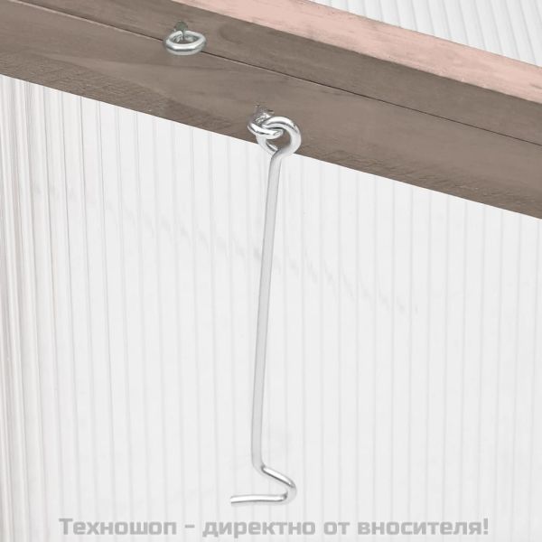 Оранжерия сива 110x58,5x39 см чамово дърво