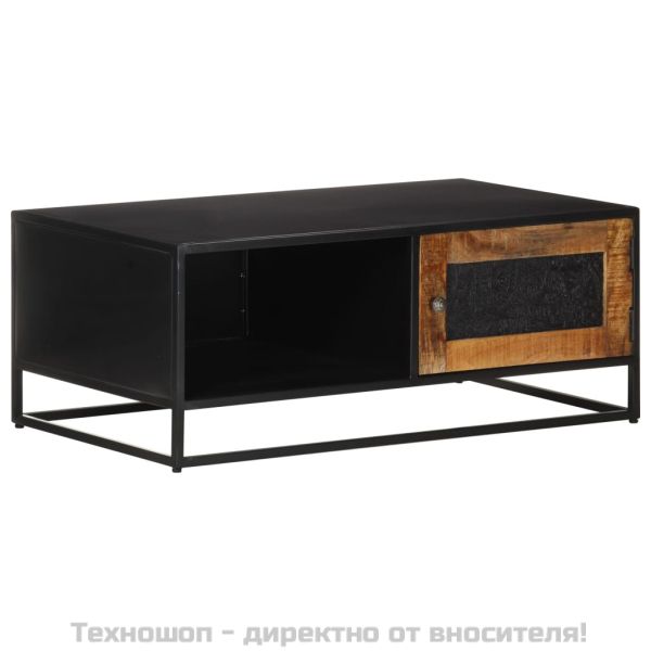 Маса за кафе, 90x50x35 см, грубо мангово дърво масив