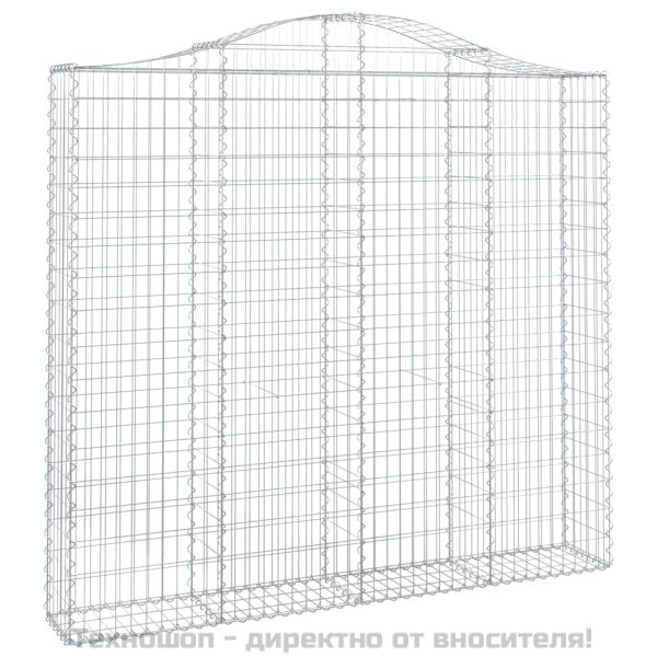 Габионни кошници арка 2 бр 200x30x180/200 см поцинковано желязо