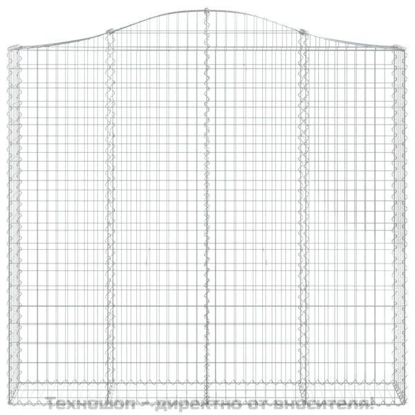 Габионни кошници арка 2 бр 200x30x180/200 см поцинковано желязо