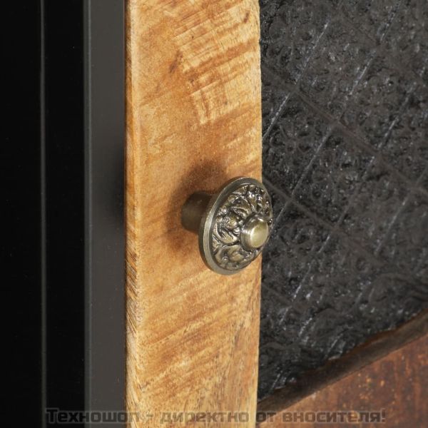 ТВ шкаф, 90x30x40 см, грубо мангово дърво