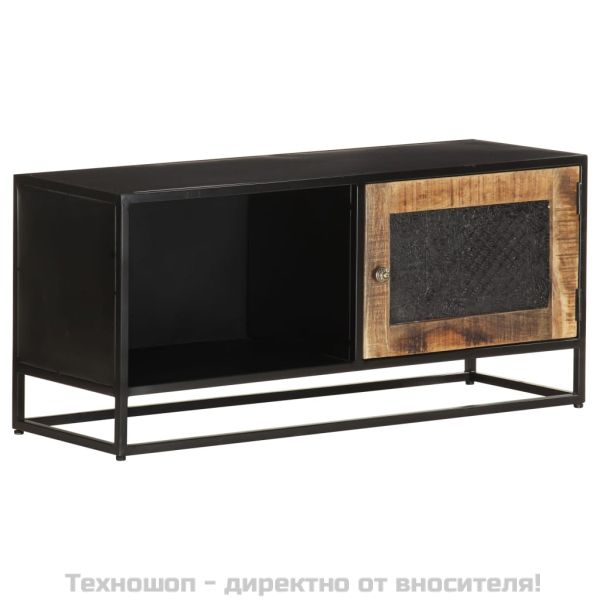 ТВ шкаф, 90x30x40 см, грубо мангово дърво