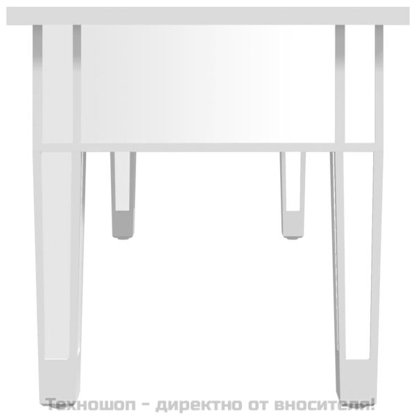 Огледална маса за кафе, 106x45x45 см, инженерно дърво и стъкло