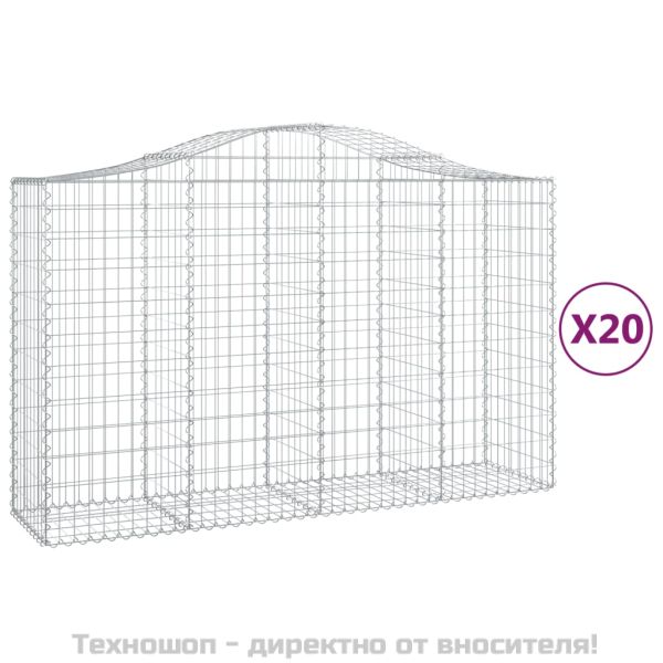 Габионни кошници арка 20 бр 200x50x120/140см поцинковано желязо