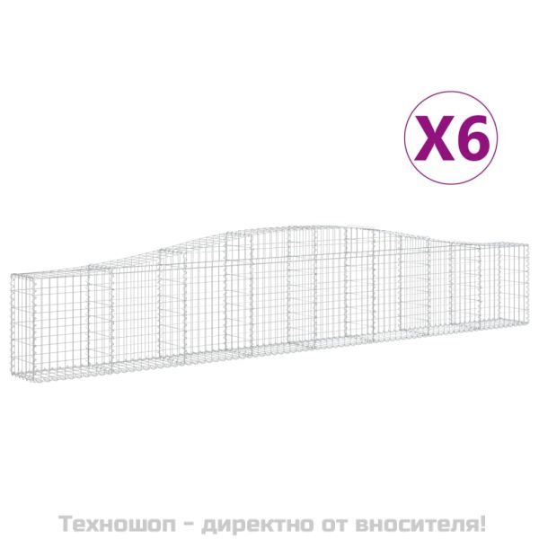 Габионни кошници арка 6 бр 400x30x60/80 см поцинковано желязо