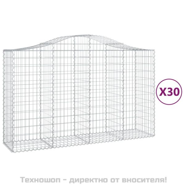 Габионни кошници арка 30 бр 200x50x120/140см поцинковано желязо