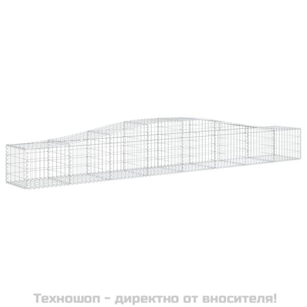 Габионни кошници арка 2 бр 400x50x40/60 см поцинковано желязо
