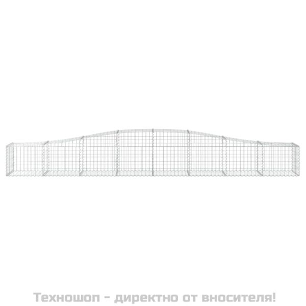 Габионни кошници арка 2 бр 400x50x40/60 см поцинковано желязо