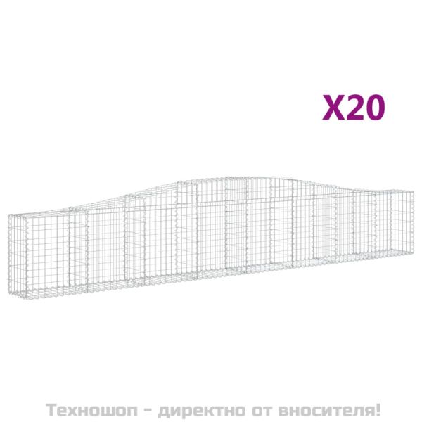 Габионни кошници арка 20 бр 400x30x60/80 см поцинковано желязо