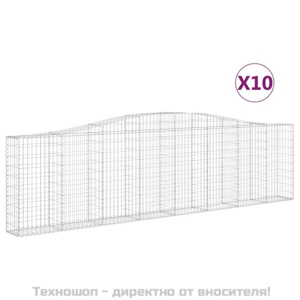 Габионни кошници арка 10 бр 400x30x100/120см поцинковано желязо
