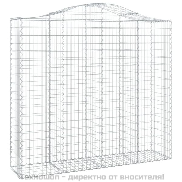 Габионни кошници арка 2 бр 200x50x180/200 см поцинковано желязо