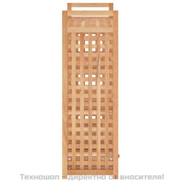 Поставка за обувки с чекмедже 70x27x81 см орехово дърво масив