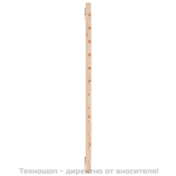 Стенна табла за спалня, 106x3x91,5 см, борово дърво масив