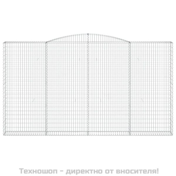 Дъговидна габионна кошница 400x30x220/240 см поцинковано желязо
