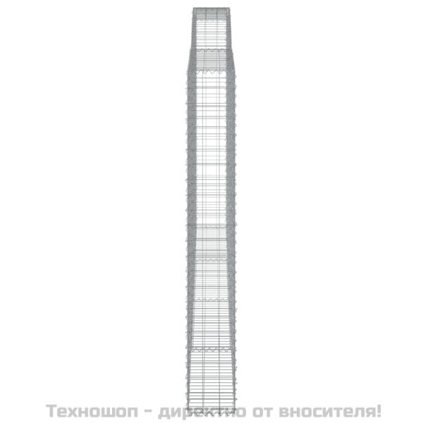 Дъговидна габионна кошница 400x30x220/240 см поцинковано желязо