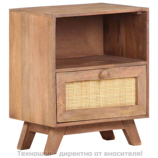 Нощно шкафче, 40x30x50 см, мангово дърво масив