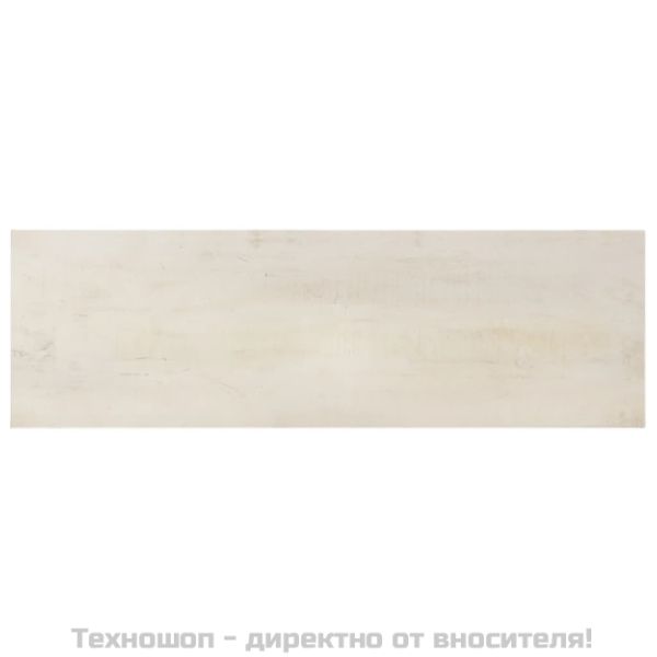 Конзолна маса, бяла, 115x35x77 cм, грубо мангово дърво