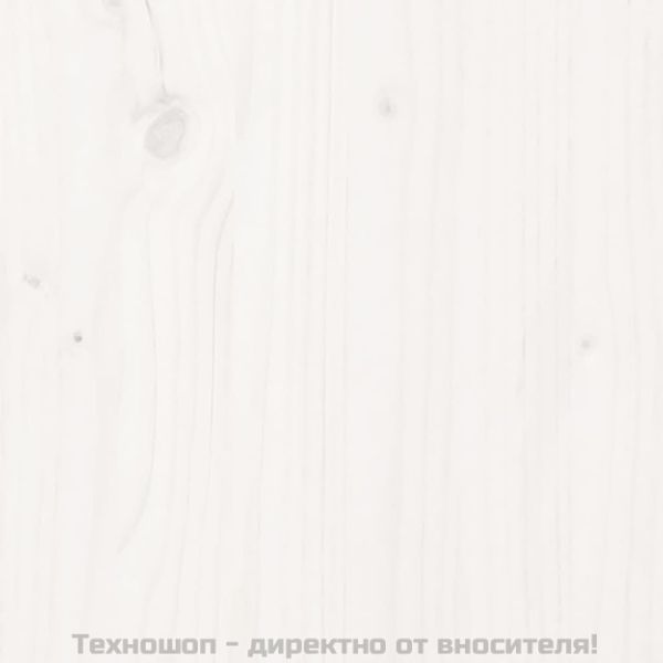 Компостер, бял, 63,5x63,5x77,5 см, борово дърво масив