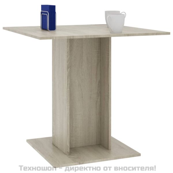 Трапезна маса, дъб сонома, 80x80x75 см, ПДЧ