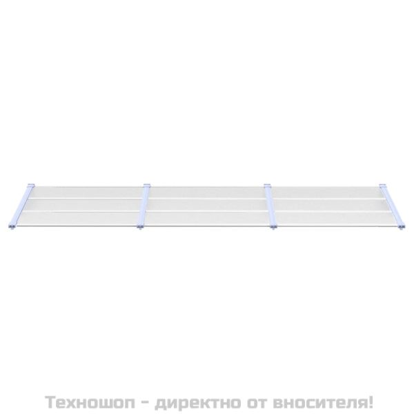 Навес за врата, сиво и прозрачно, 297,5x90 см, поликарбонат