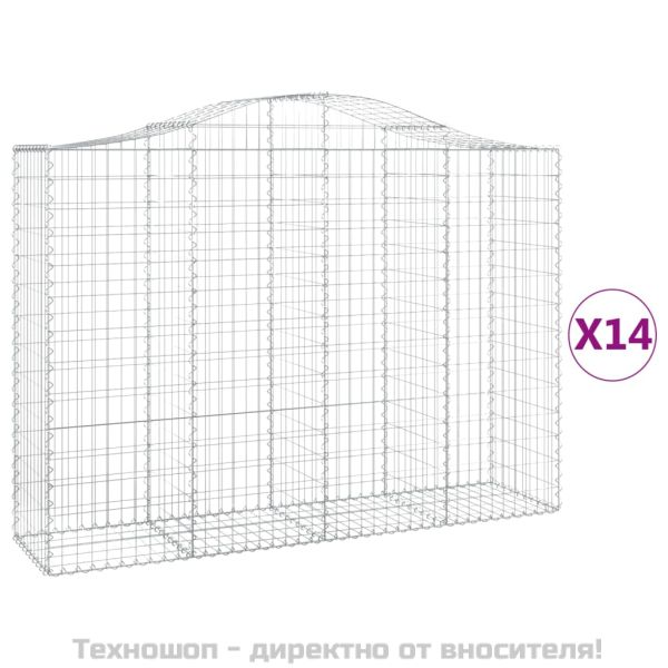 Габионни кошници арка 14 бр 200x50x140/160см поцинковано желязо