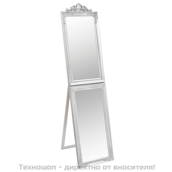 Стоящо огледало, сребристо, 50x200 см