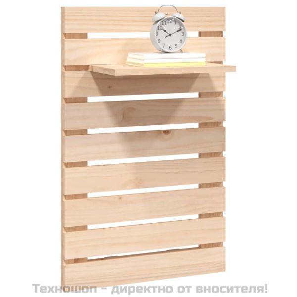 Нощни рафтове за стена, 2 бр, борово дърво масив