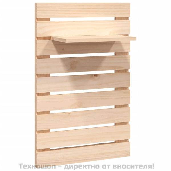 Нощни рафтове за стена, 2 бр, борово дърво масив