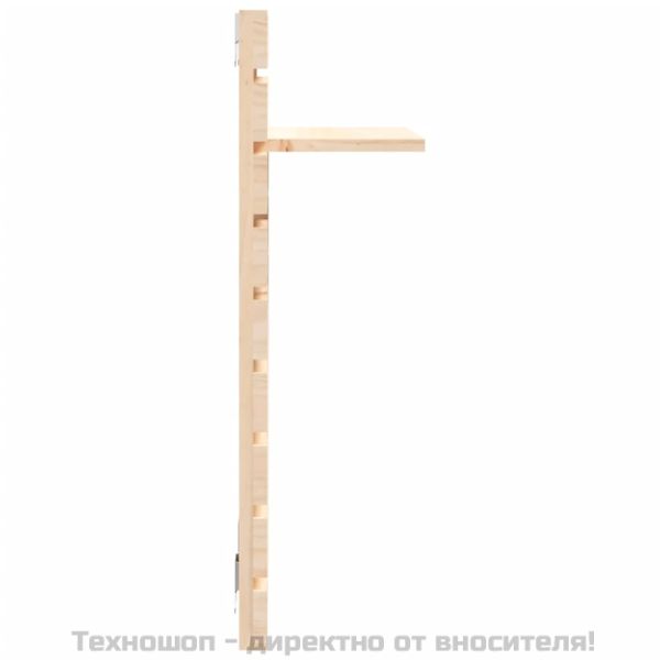 Нощни рафтове за стена, 2 бр, борово дърво масив