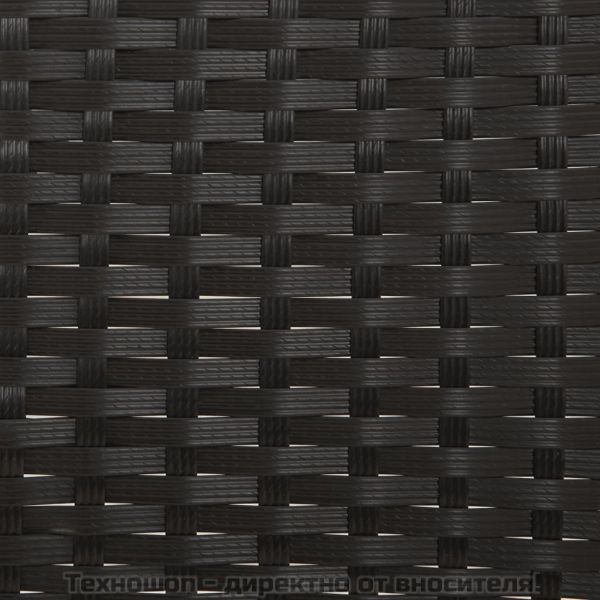 2-местна градинска пейка с възглавници, черна, полиратан