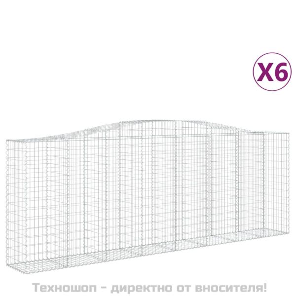 Габионни кошници арка 6 бр 400x50x140/160 см поцинковано желязо