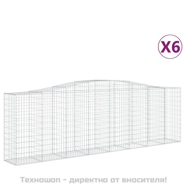 Габионни кошници арка 6 бр 400x50x120/140см поцинковано желязо