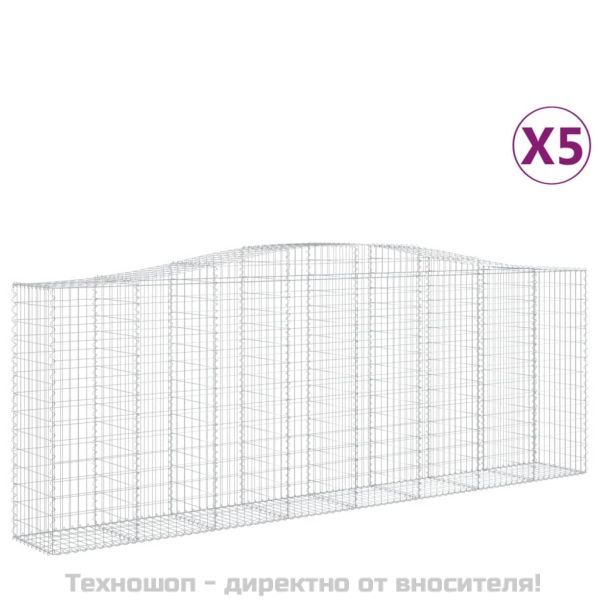 Габионни кошници арка 5 бр 400x50x140/160 см поцинковано желязо