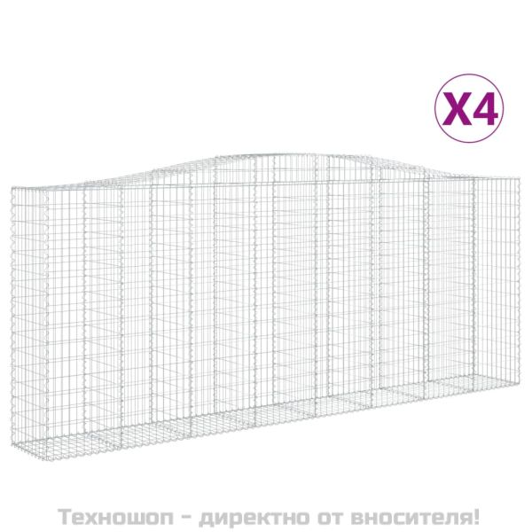 Габионни кошници арка 4 бр 400x50x160/180 см поцинковано желязо